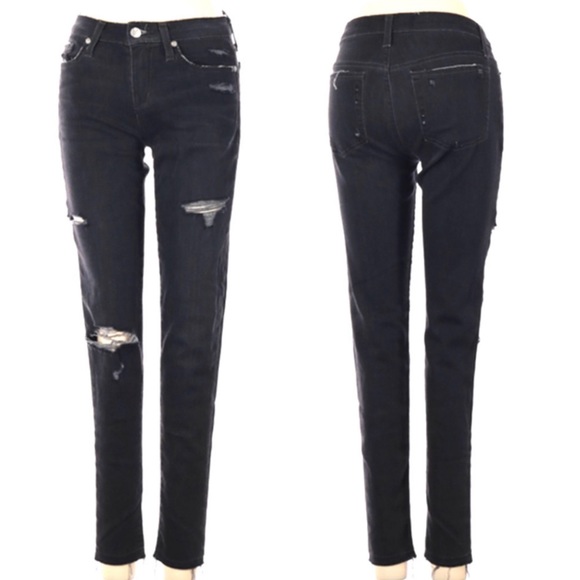 Joe's Jeans Skinny Ankle Distressed Jeans Jael Wash Black Gray TGDJ3L5968 26 - Picture 3 of 15